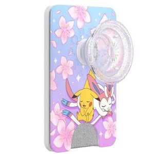 Popsocket with Pikachu and Sylveon Design - Purple and White